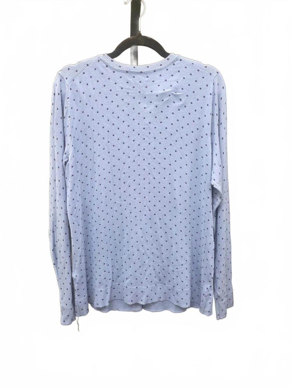 STYLE CO WOMENS BUTTON-UP CARDIGAN SWE BLUE DOT L - Picture 4 of 6
